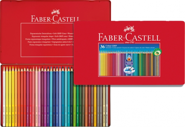 CREIOANE COLORATE 36 CULORI CUTIE METAL GRIP 2001 FABER-CASTELL [2]